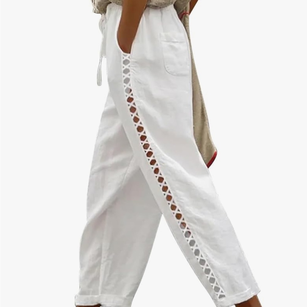 Amazon white linen pants